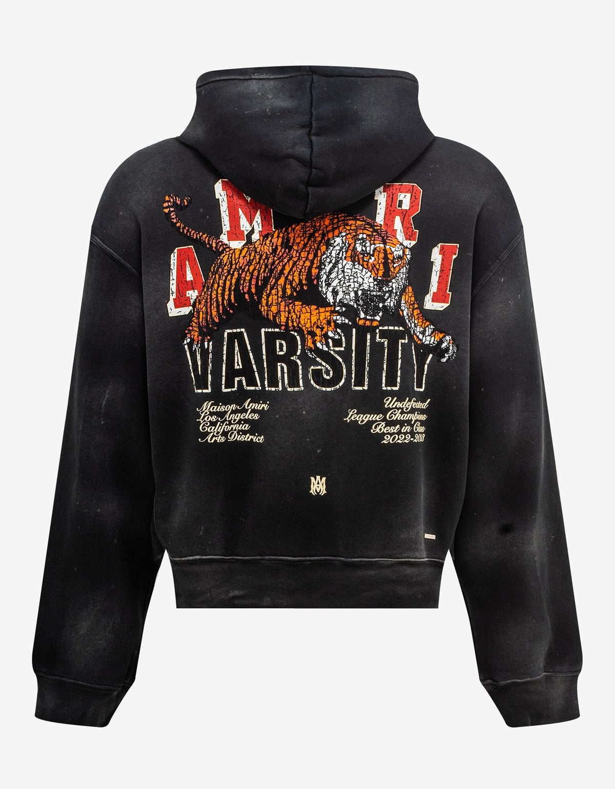 Amiri Black Vintage Tiger Varsity Hoodie