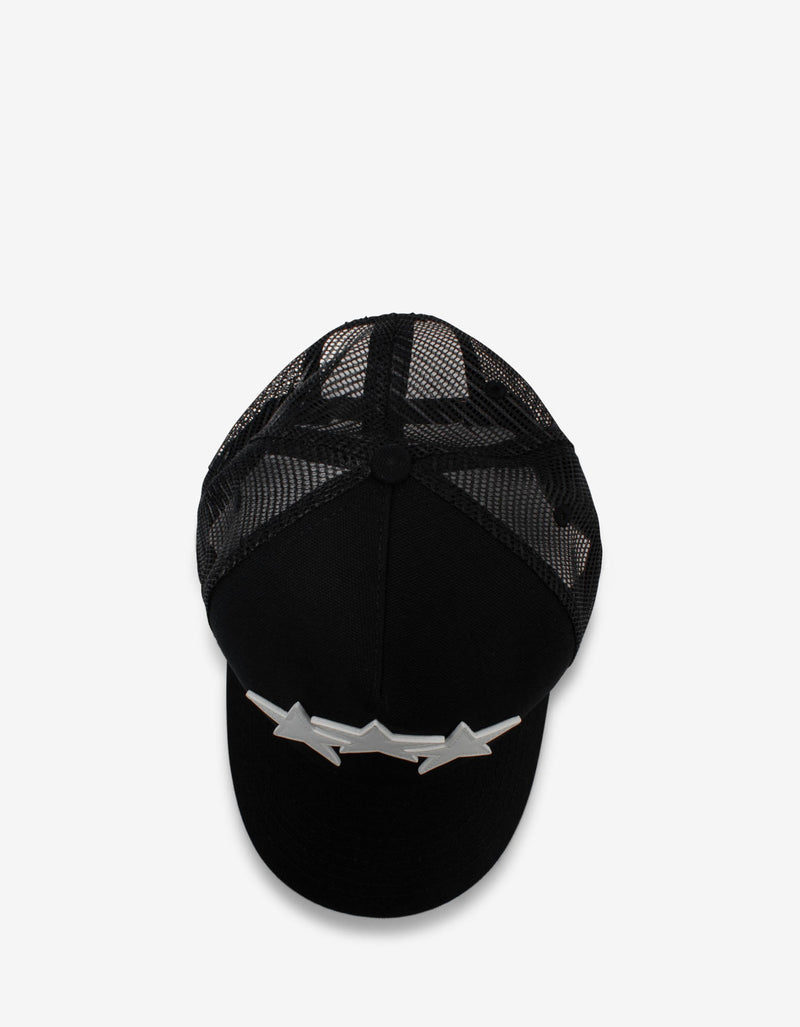 Amiri Black & White 3 Star Trucker Hat