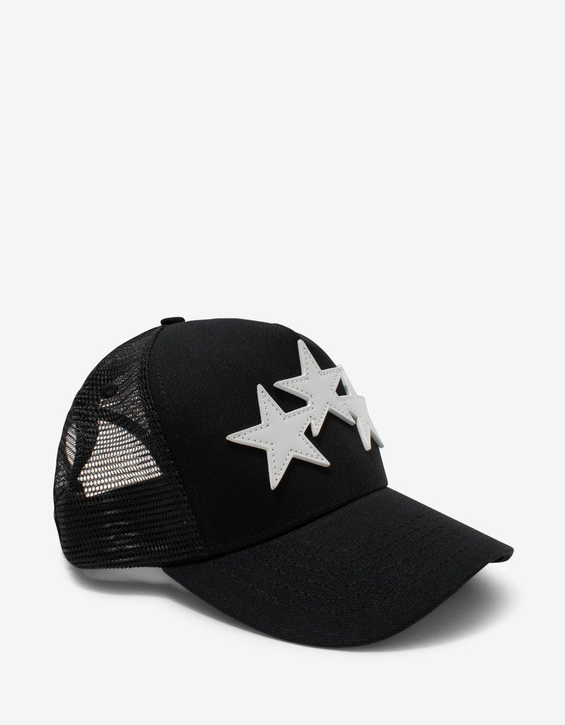 Amiri Black & White 3 Star Trucker Hat