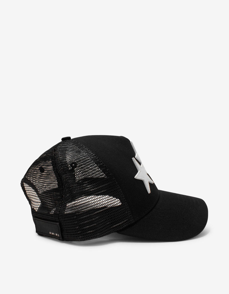 Amiri Black & White 3 Star Trucker Hat