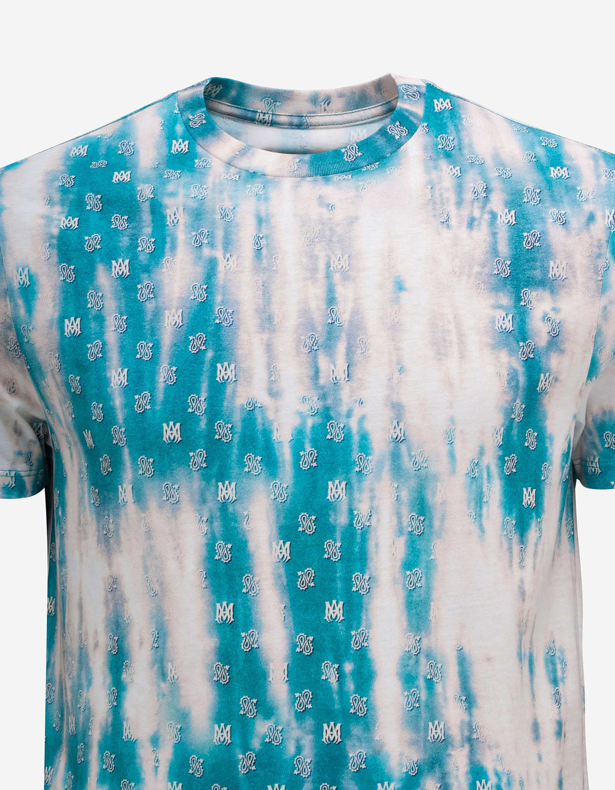 Amiri Blue Bleached Micro M.A Paisley T-Shirt