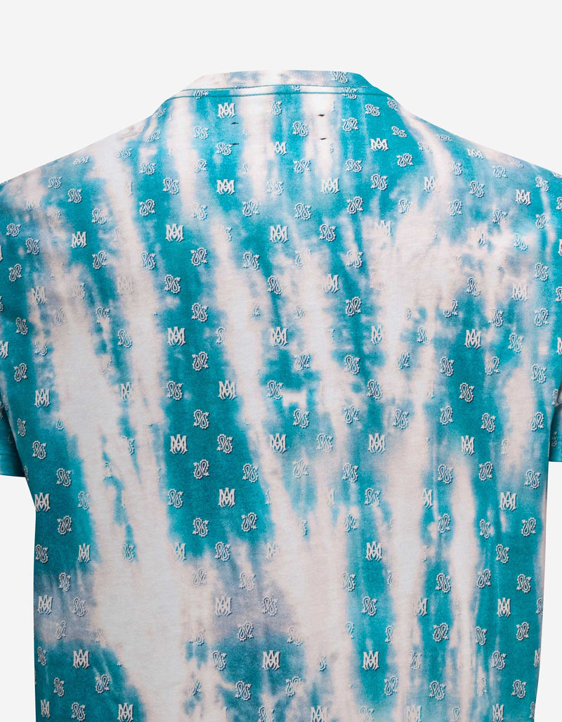 Amiri Blue Bleached Micro M.A Paisley T-Shirt