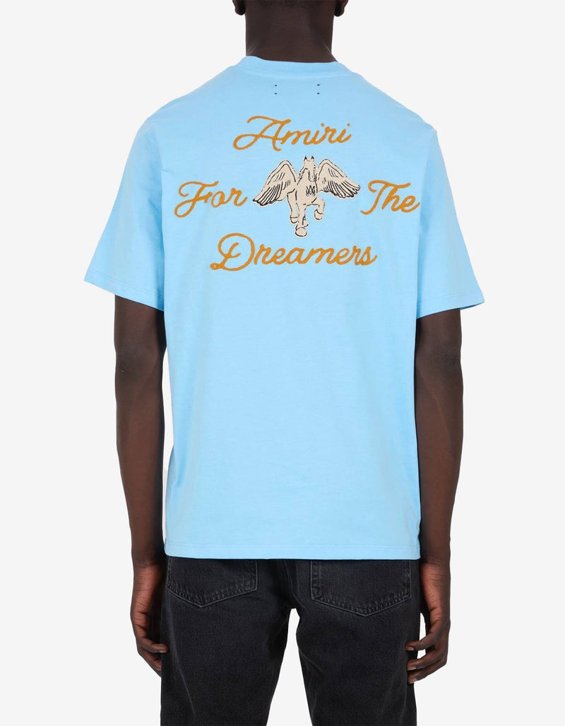 Amiri Blue Embroidered Dreamers T-Shirt