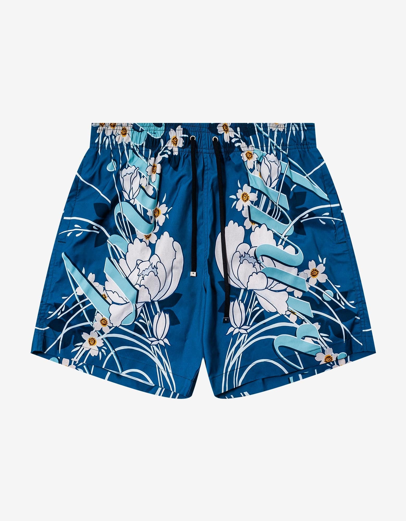 Amiri Blue Floral Amiri Swim Shorts Zoo Fashions