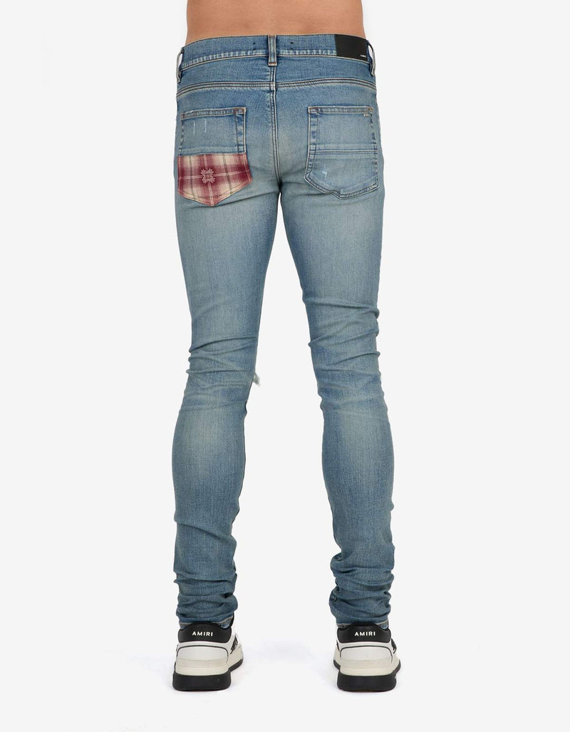 Amiri Blue MA Quad Plaid MX1 Jeans