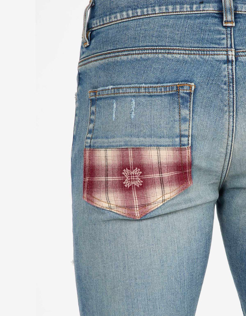 Amiri Blue MA Quad Plaid MX1 Jeans