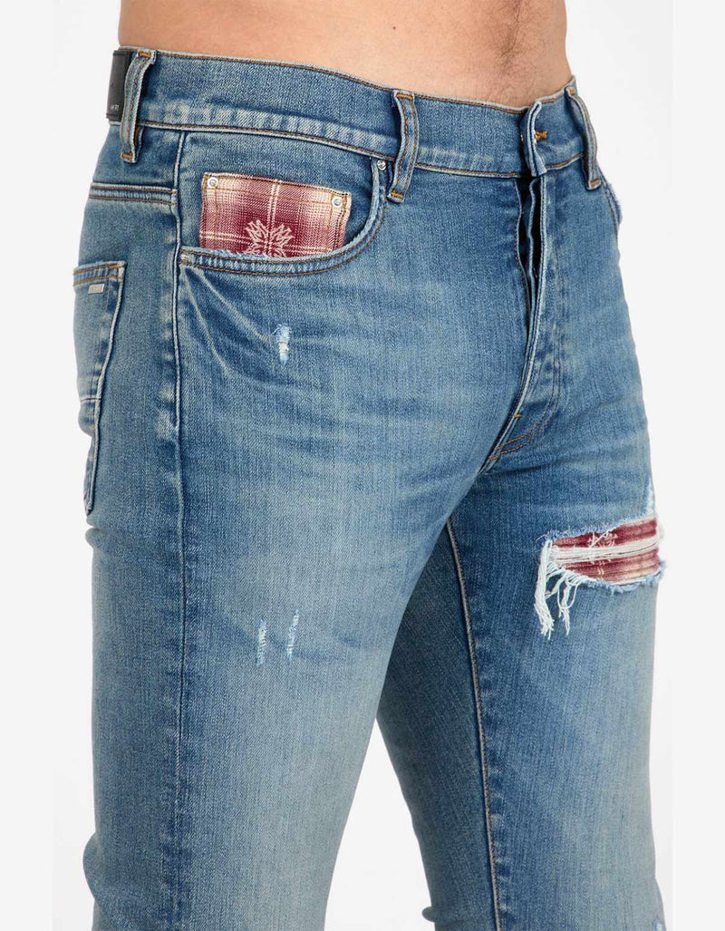 Amiri Blue MA Quad Plaid MX1 Jeans