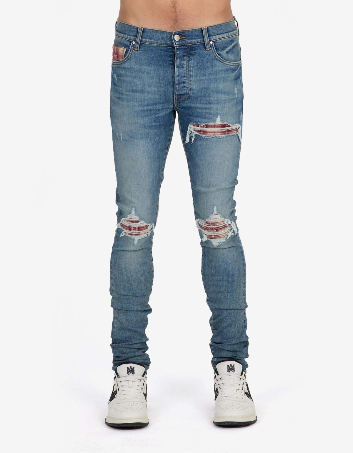 Amiri Blue MA Quad Plaid MX1 Jeans