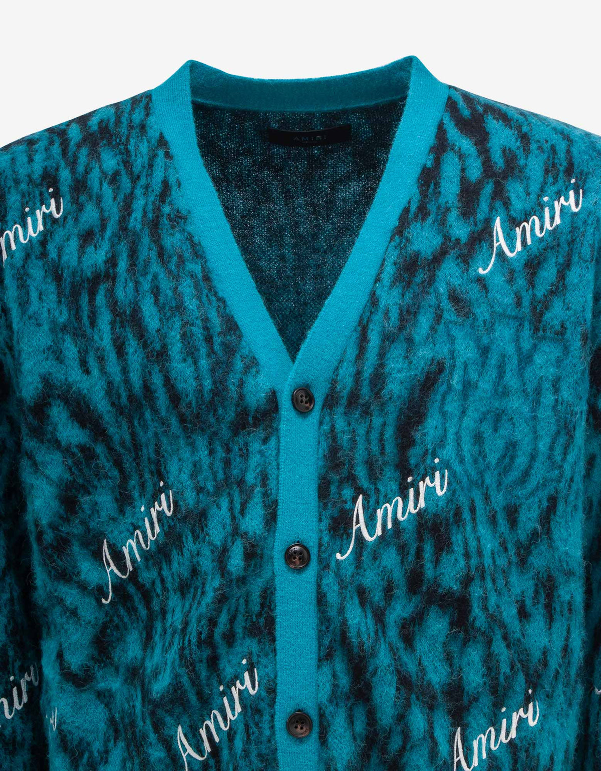 Amiri Blue Mohair Cardigan