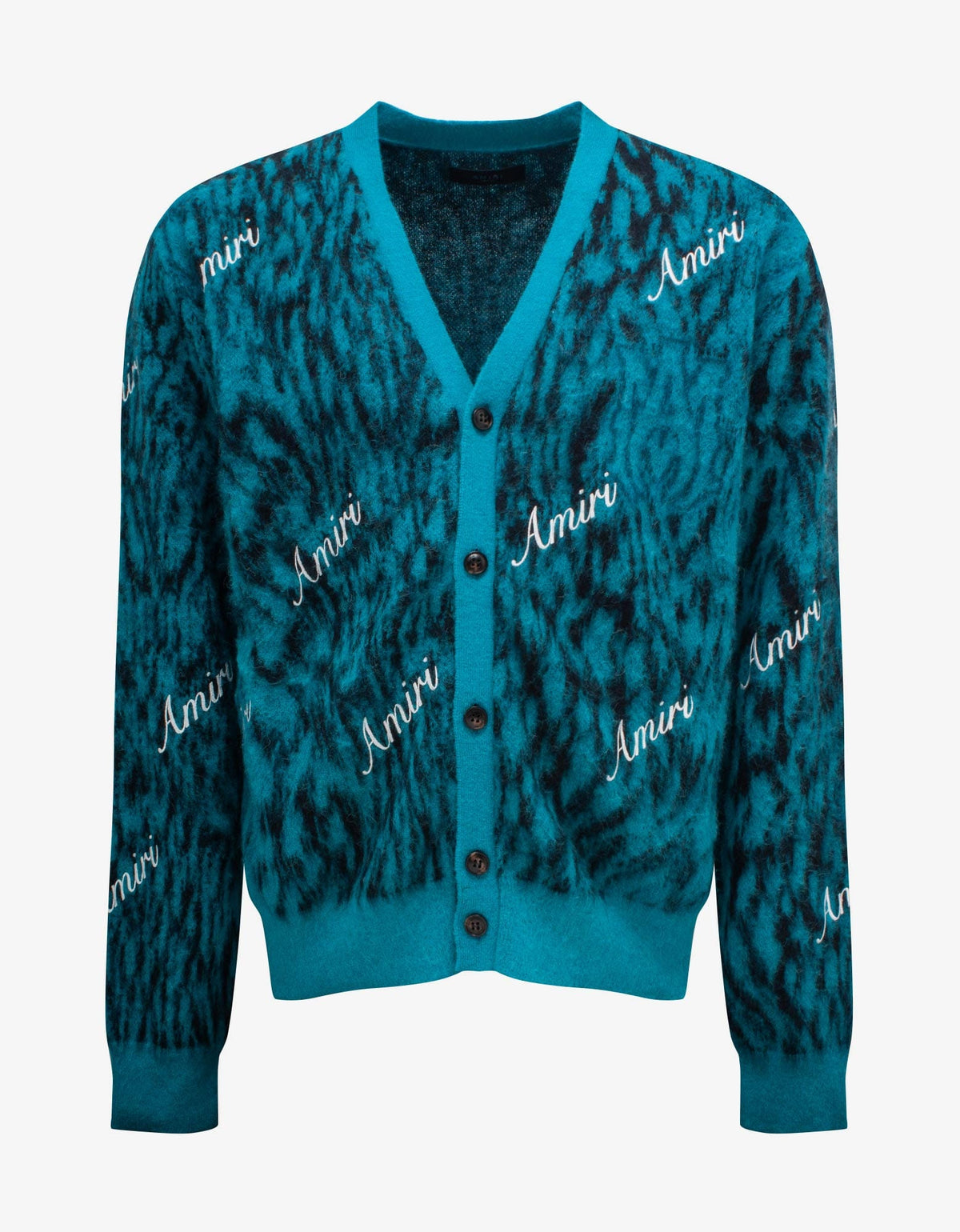 Amiri Blue Mohair Cardigan