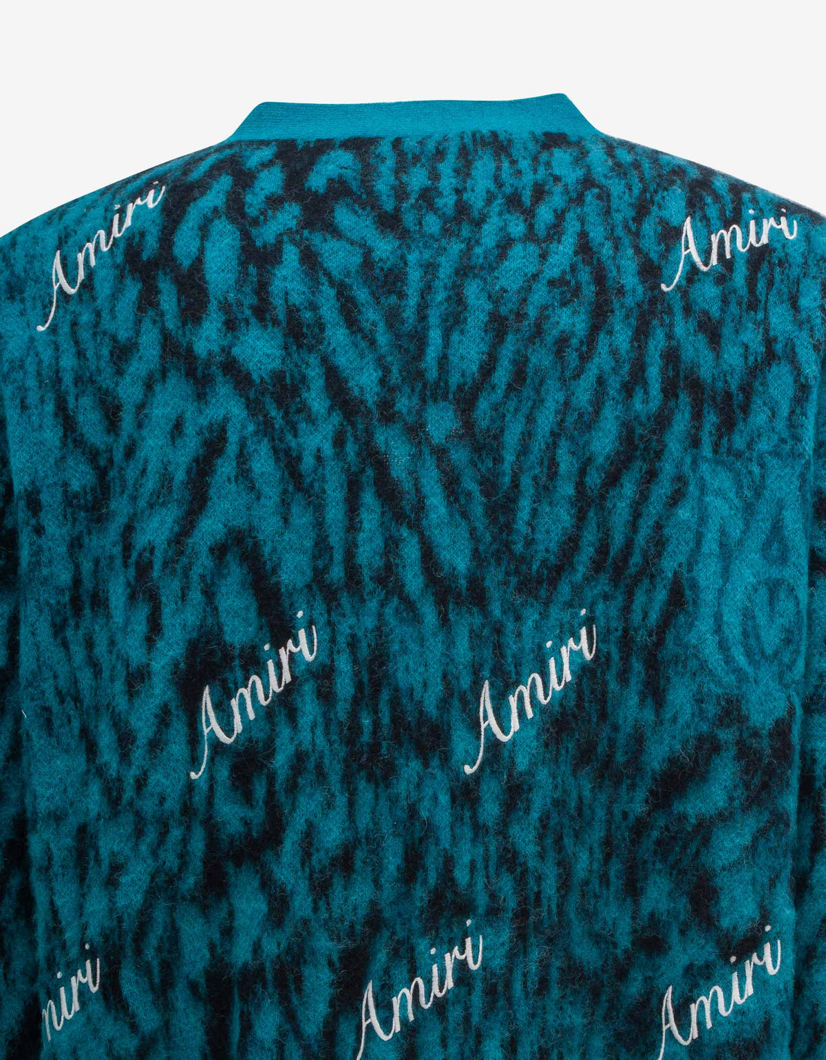 Amiri Blue Mohair Cardigan