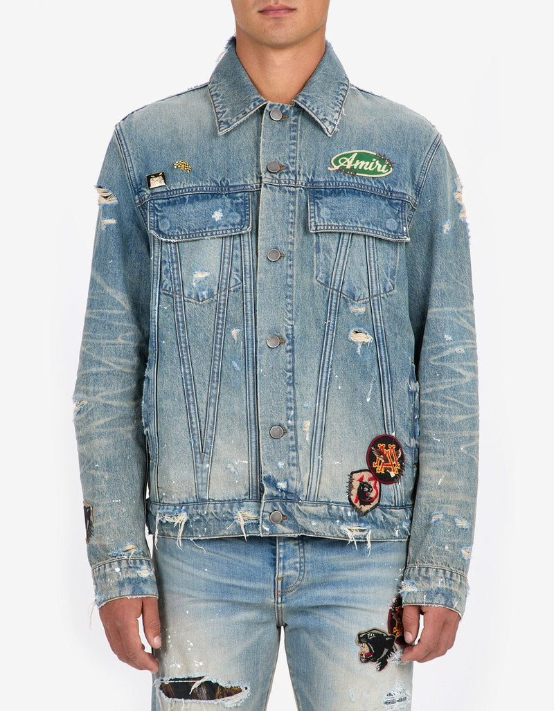 Amiri Blue Vintage Pegasus Trucker Jacket