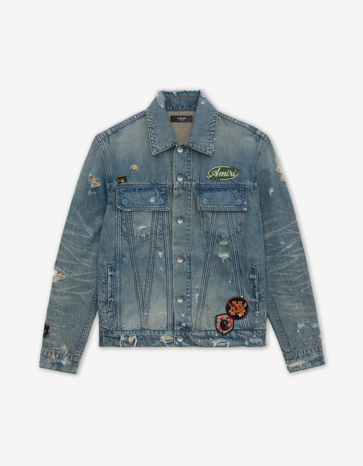 Amiri Blue Vintage Pegasus Trucker Jacket