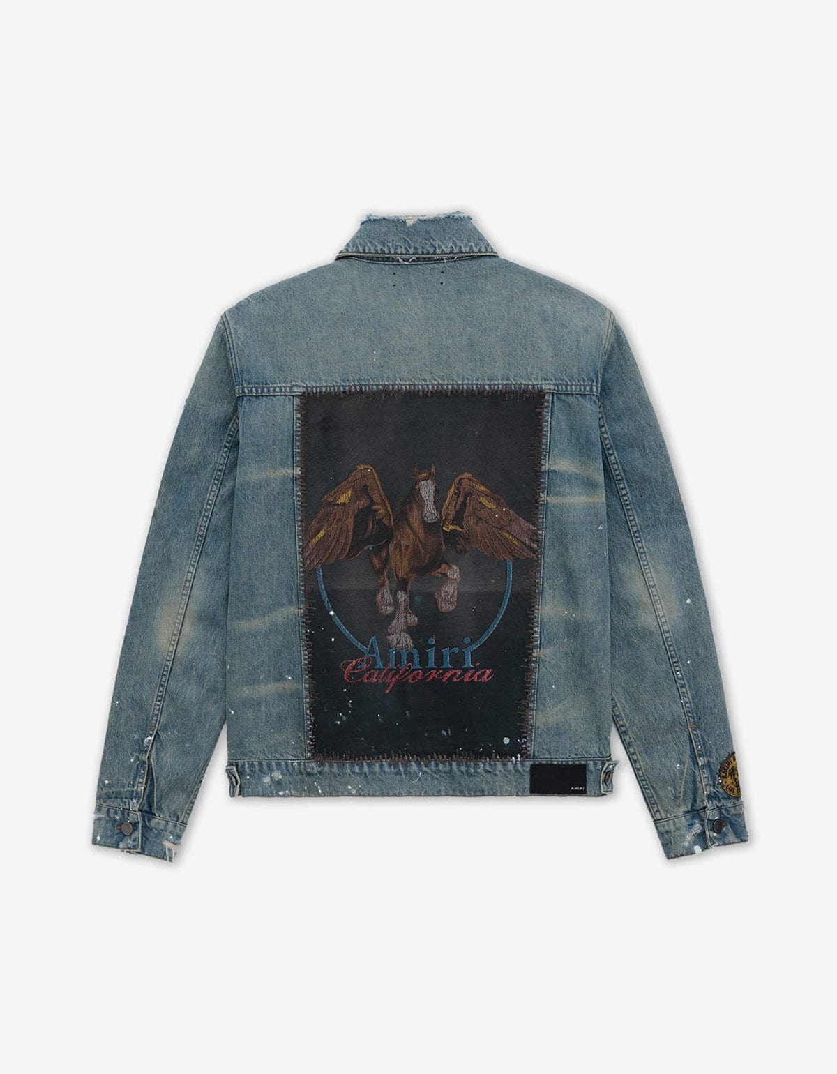 Amiri Blue Vintage Pegasus Trucker Jacket