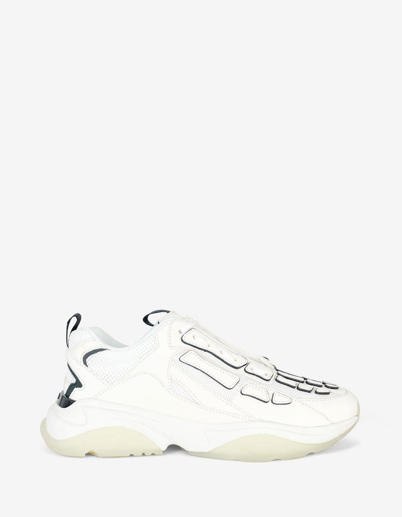 Amiri Bone Runner White & Black Painted Edge Trainers