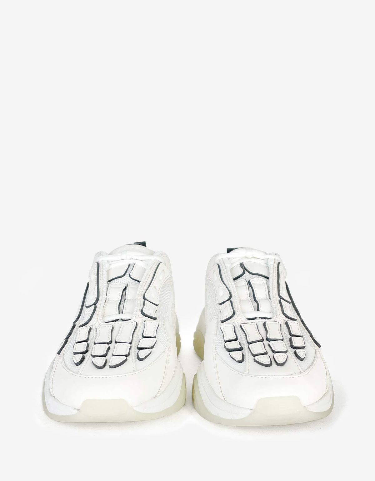 Amiri Bone Runner White & Black Painted Edge Trainers