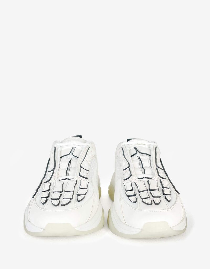 Amiri Bone Runner White & Black Painted Edge Trainers