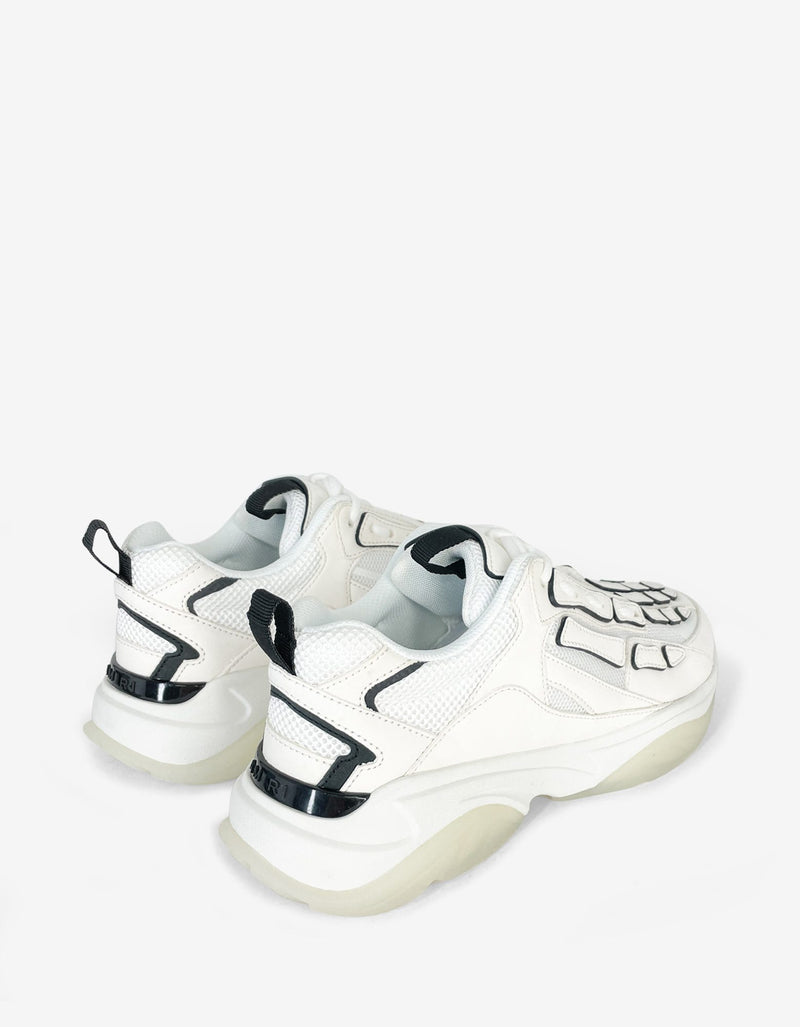 Amiri Bone Runner White & Black Painted Edge Trainers