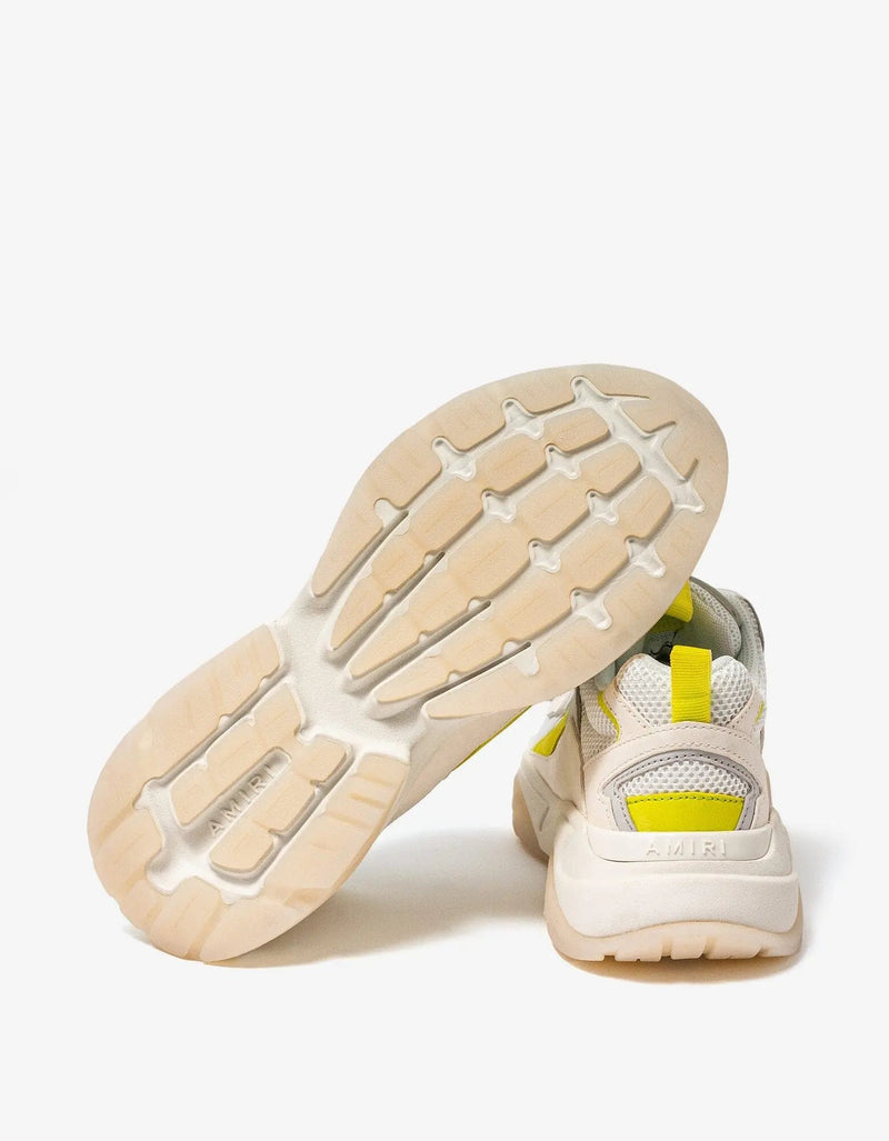 Amiri Bone Runner White & Yellow Trainers