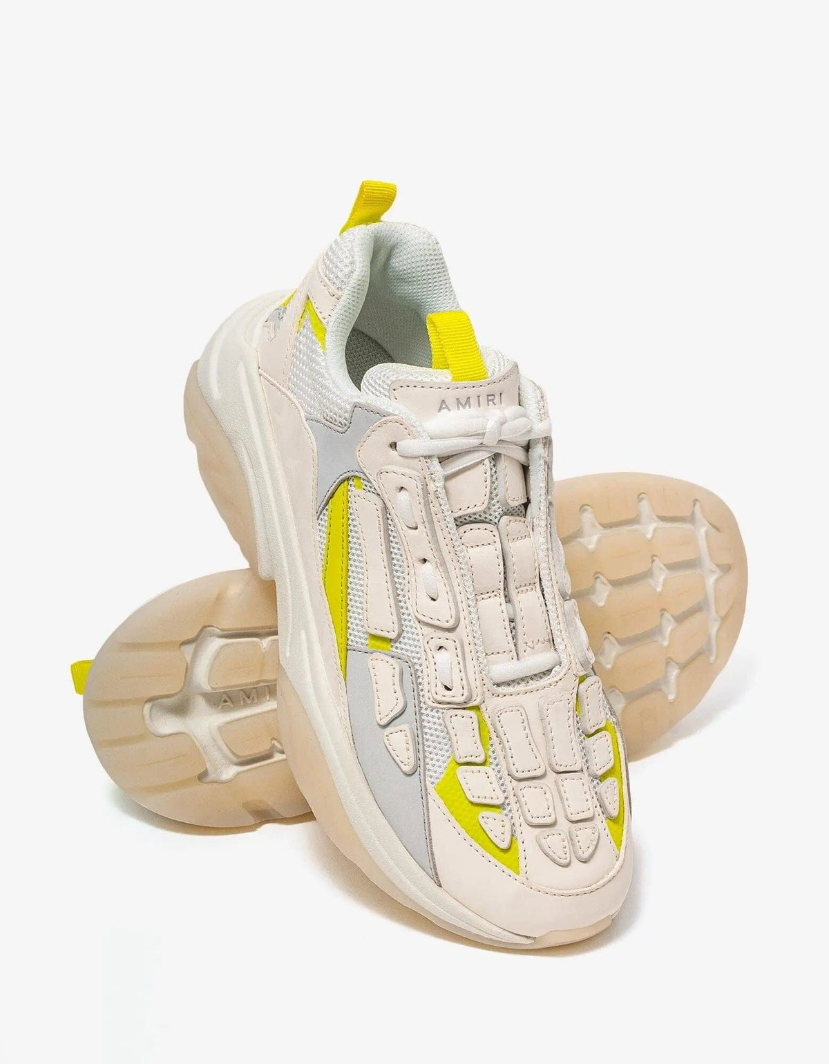 Amiri Bone Runner White & Yellow Trainers