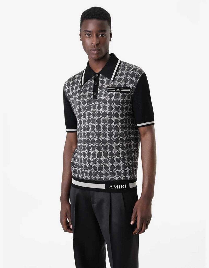 Amiri Dark Grey MA Quad Polo T-Shirt