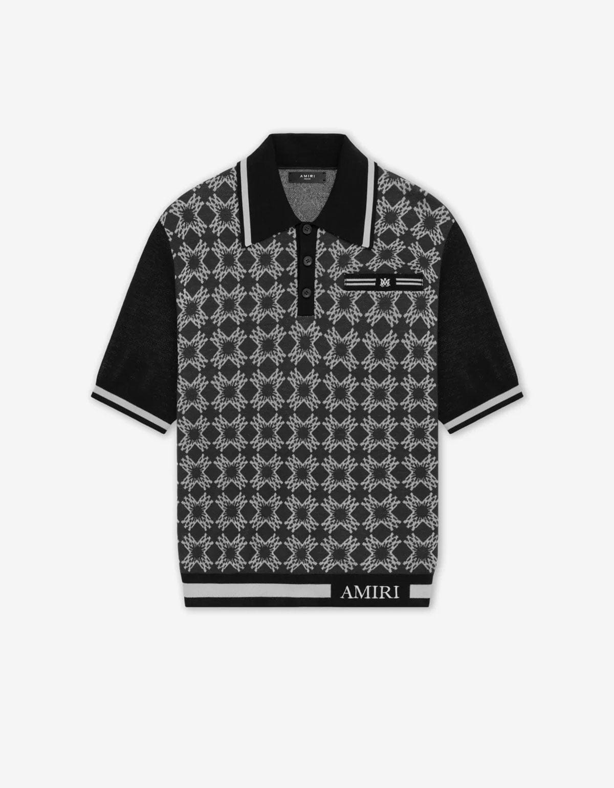 Amiri Dark Grey MA Quad Polo T-Shirt