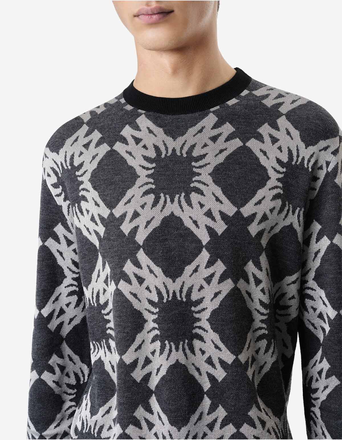 Amiri Grey MA Quad Sweater