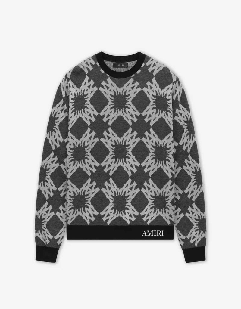 Amiri Grey MA Quad Sweater