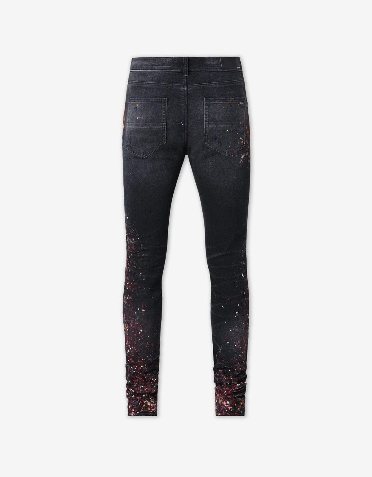 Amiri Paint Splatter Aged Black Jeans