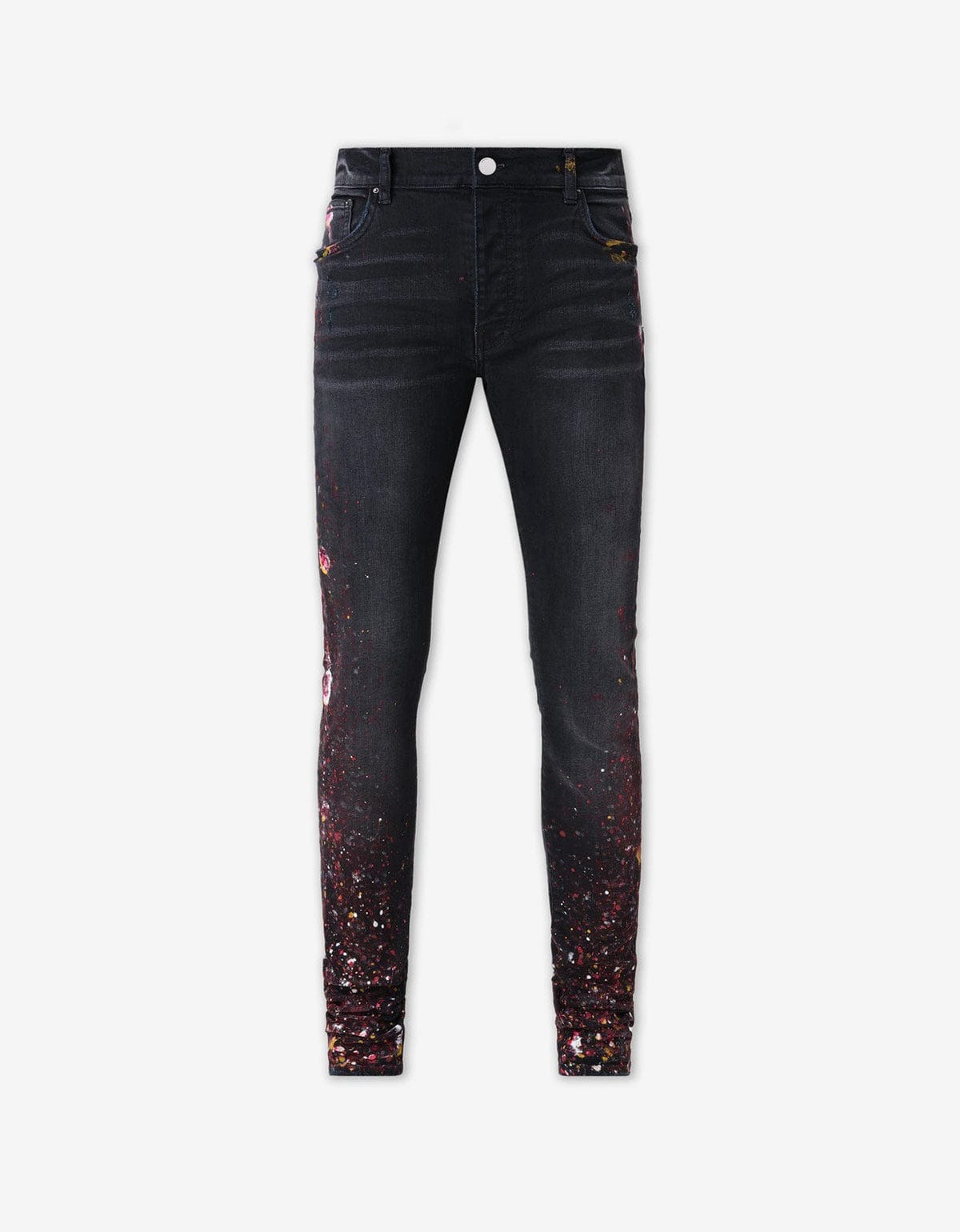 Amiri Paint Splatter Aged Black Jeans