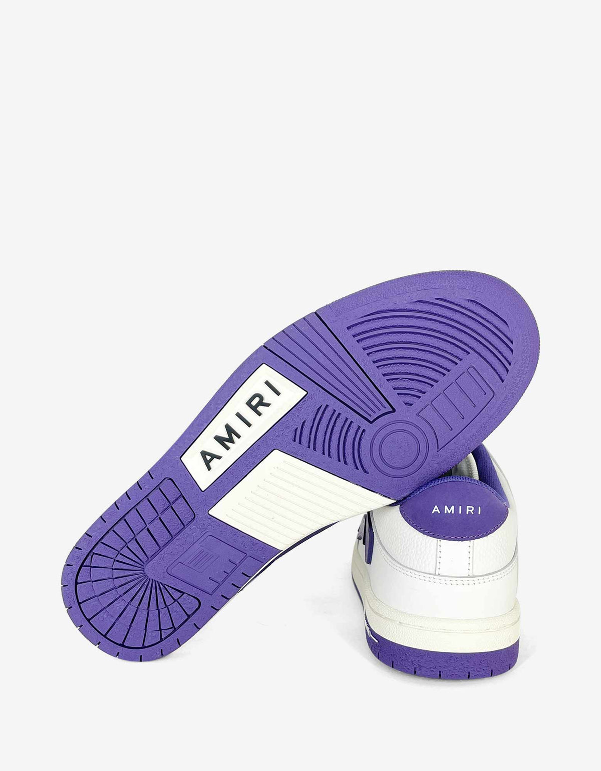 Amiri Skel Top Low White & Purple Trainers