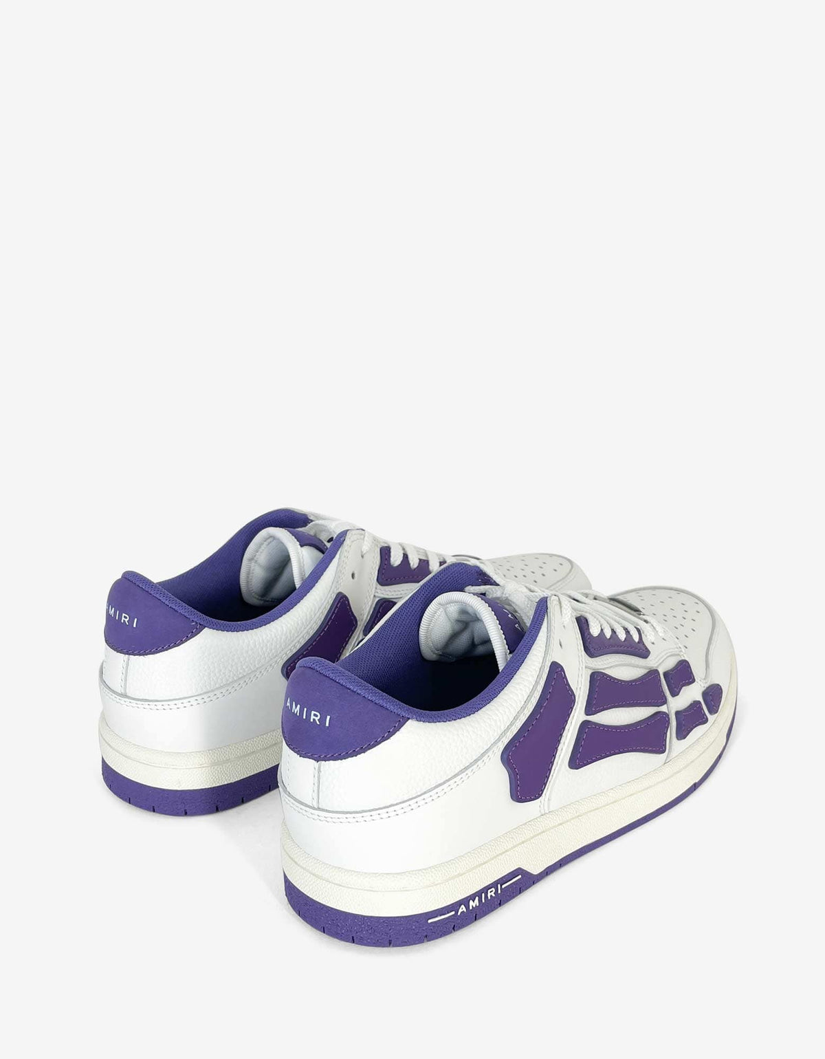 Amiri Skel Top Low White & Purple Trainers