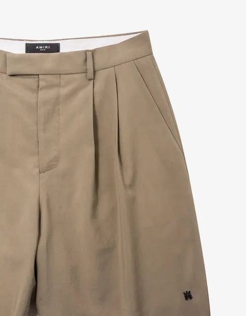 Amiri Tan Double Pleat Shorts