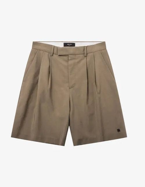 Amiri Tan Double Pleat Shorts