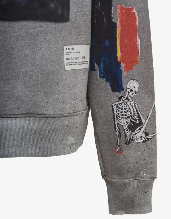 Amiri Wes Lang Blood 38' Grey Hoodie