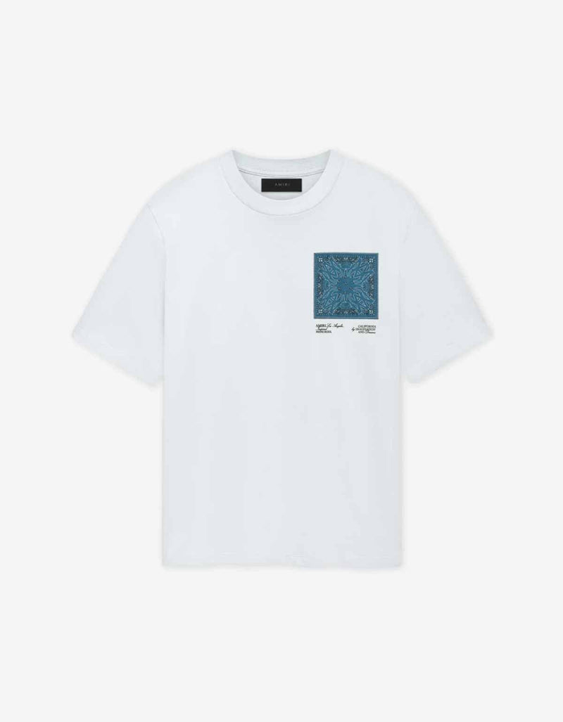 Amiri White MA Bandana Silk Applique T-Shirt