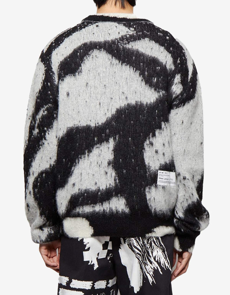 Amiri x Wes Lang Grey Reaper Mohair Sweater