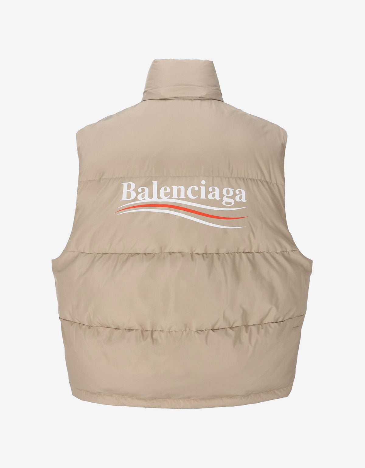 Balenciaga Balenciaga Beige Political Campaign Cocoon Puffer Gilet