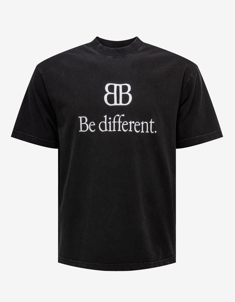 Balenciaga Balenciaga Black BB Logo Be Different T-Shirt