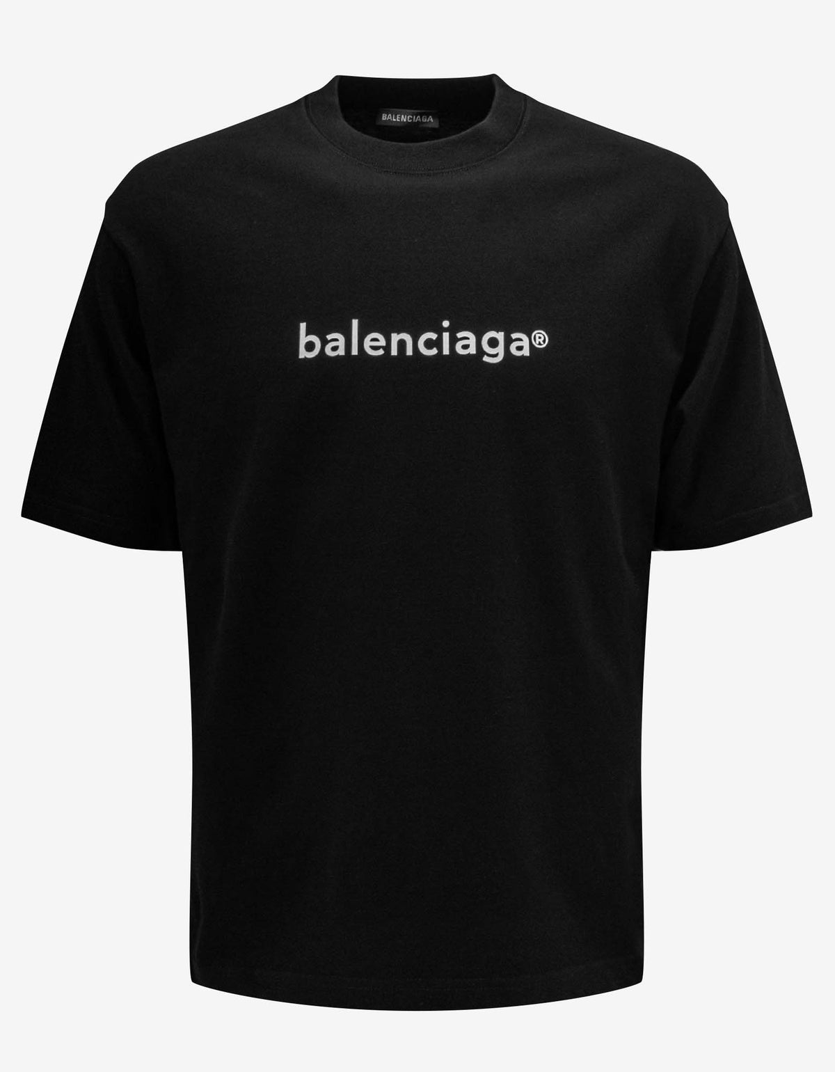 Balenciaga Balenciaga Black Copyright Logo Print Medium Fit T-Shirt