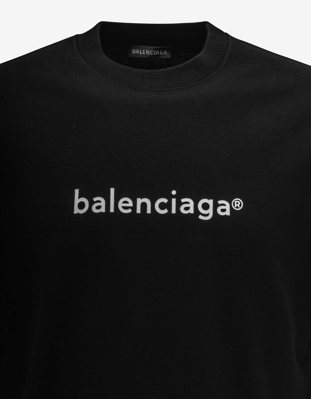 Balenciaga Balenciaga Black Copyright Logo Print Medium Fit T-Shirt