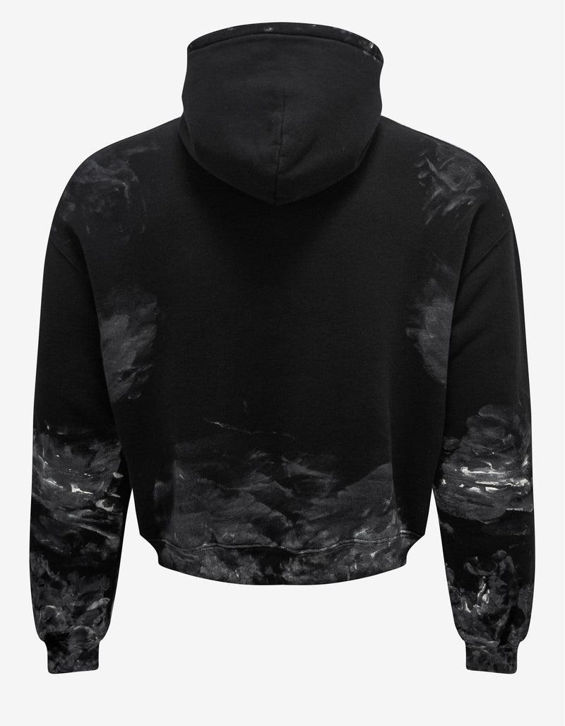 Balenciaga Balenciaga Black Painter Fitted Hoodie