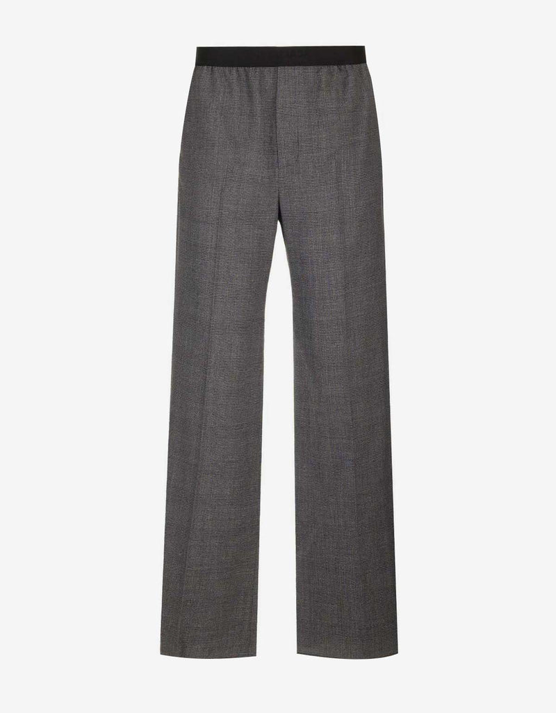 Balenciaga Balenciaga Grey Check Wool Trousers