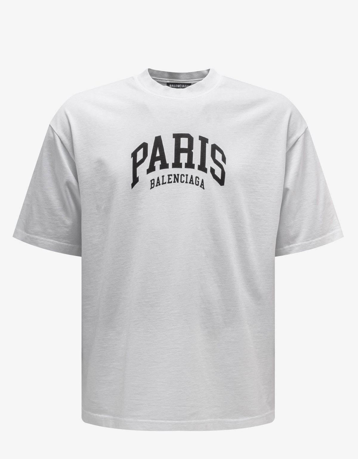 Balenciaga Balenciaga White Cities Paris Medium Fit T-Shirt