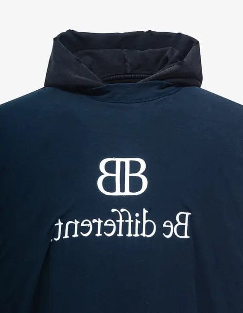 Balenciaga Black BB Be Different Patched T-Shirt Hoodie