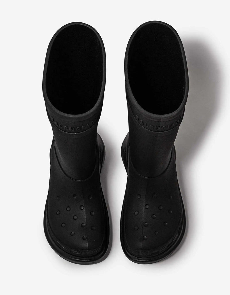 Balenciaga Black Crocs Boots