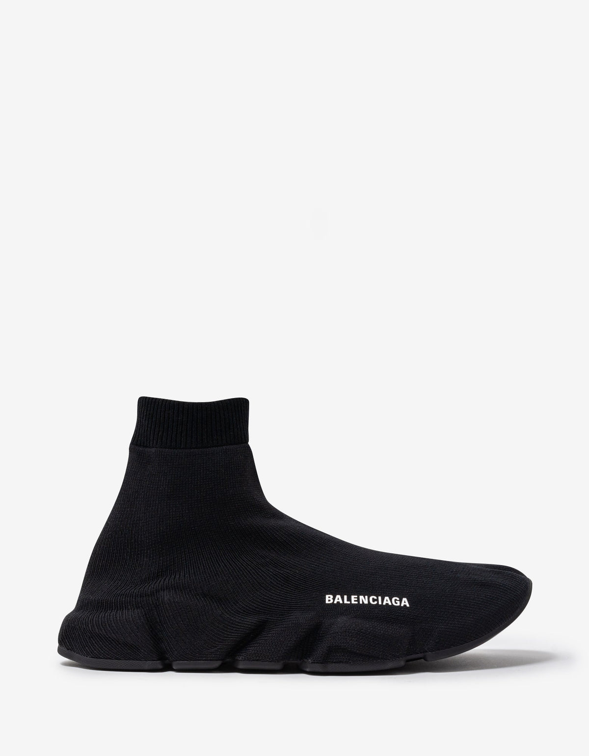 Balenciaga Black Full Knit Speed Trainers