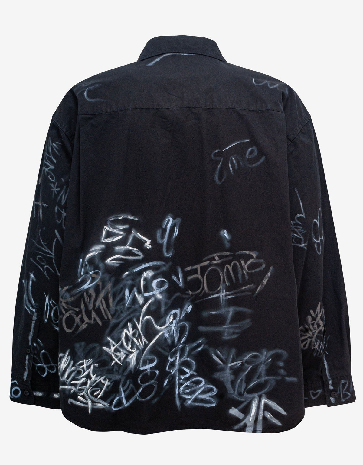 Balenciaga Black Graphic Print Shirt