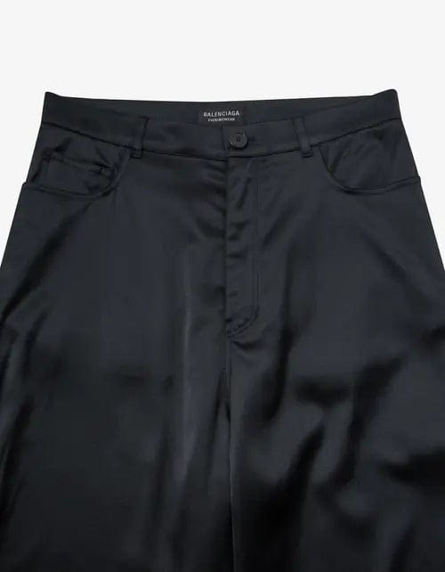 Balenciaga Black High Sheen Fluid Baggy Pants