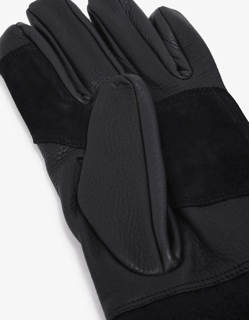 Balenciaga Black Leather & Wool Gloves